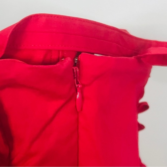 House of CB Carmen red Rose Bustier Vibrant Red Midi Dress size small plus cup - Picture 11 of 14